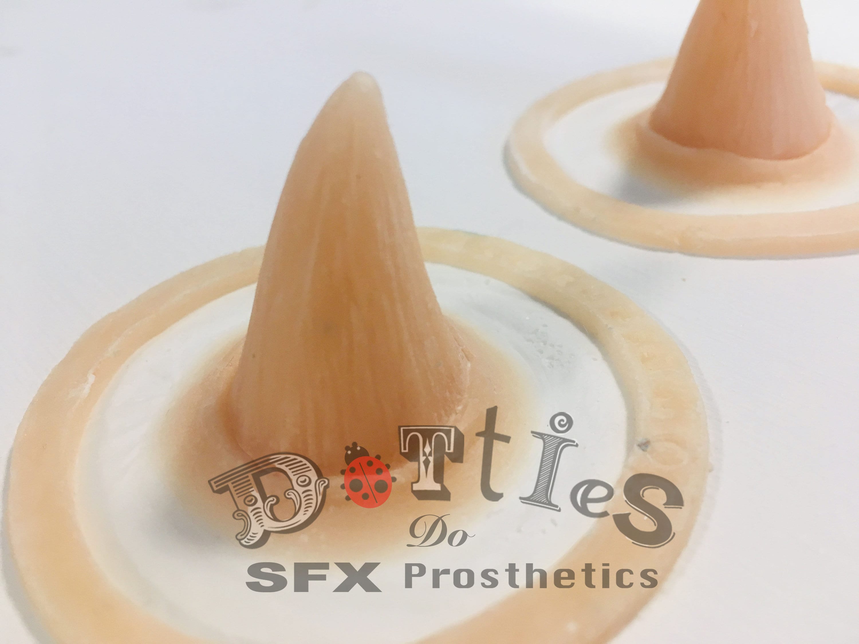 Pack of 2 Unpainted Silicone Prosthetic horns