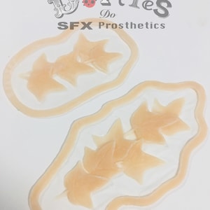 2 Unpainted Silicone Prosthetic, leaves / ivy