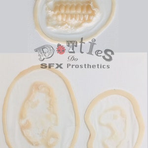 ゾンビパック 3ピース 未塗装シリコン製義肢 肉傷 / 歯