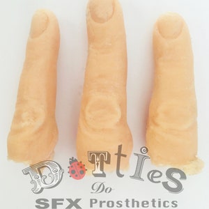 Set van 3 ongelakte siliconen prothesevingers