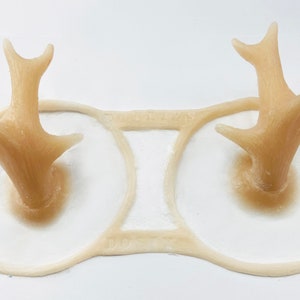 Pack of 2 Unpainted Silicone Prosthetic Antlers