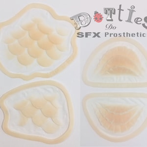 Mermaid Pack 4 piece Unpainted Silicone Prosthetic Gills / scales
