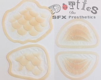 Mermaid Pack 4 piece Unpainted Silicone Prosthetic Gills / scales