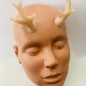 Pack of 2 Unpainted Silicone Prosthetic Antlers