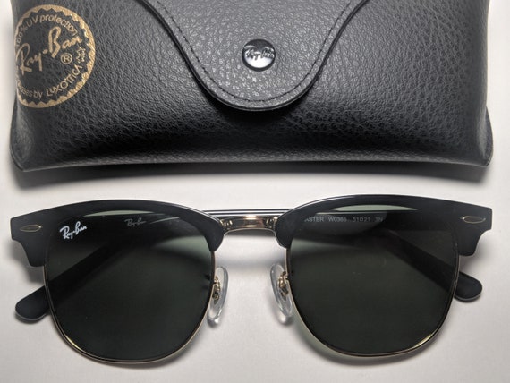 gold and black ray bans