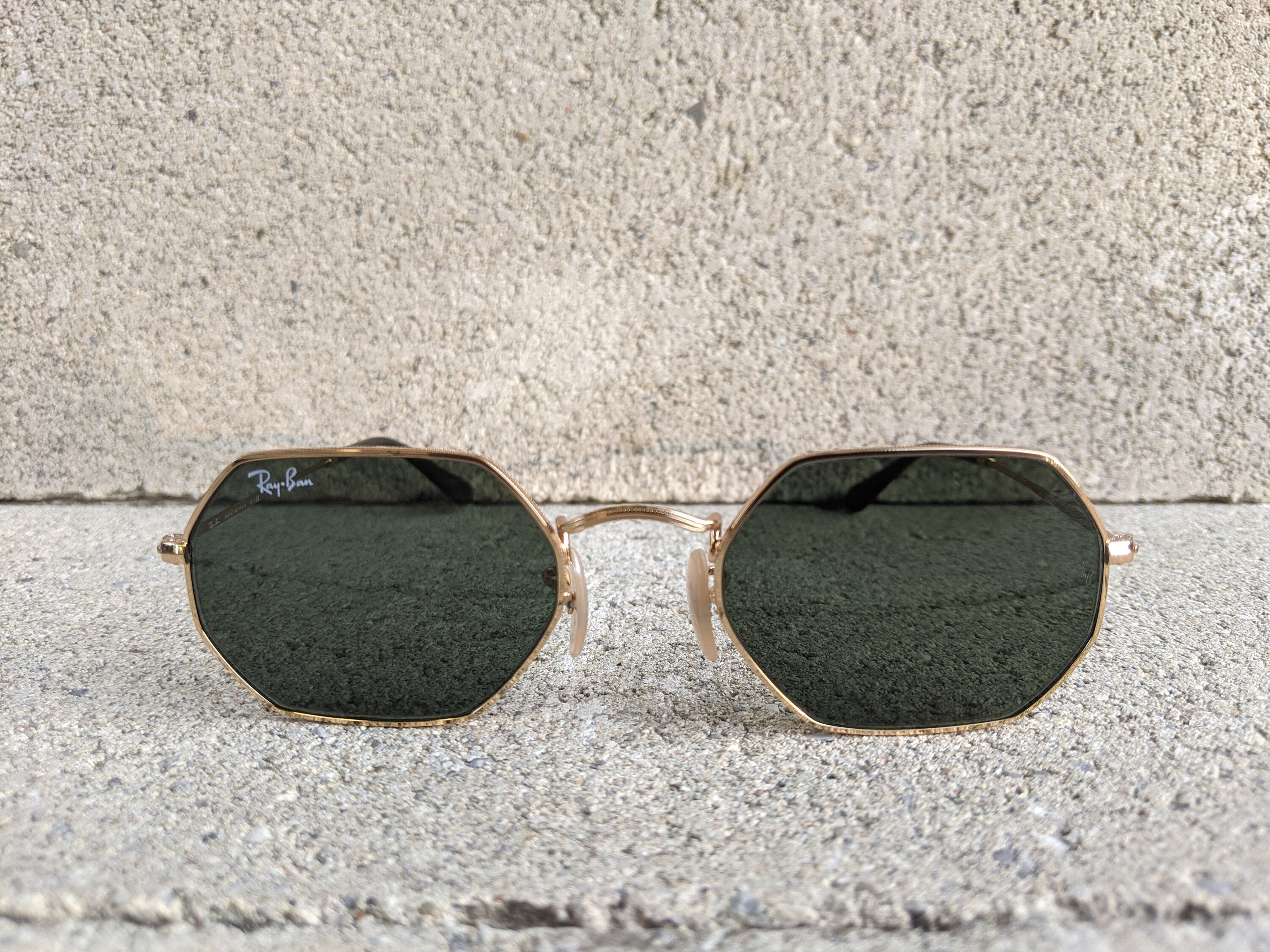 Octogonal Flat / Ray-ban Sunglasses Rb3556-n 001 - Etsy Denmark