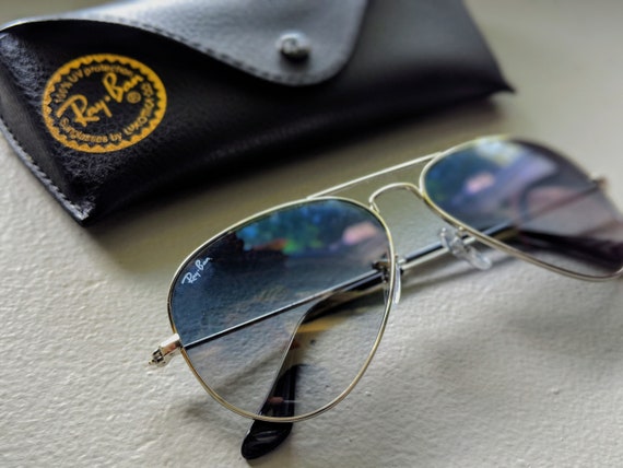 ray ban silver blue gradient