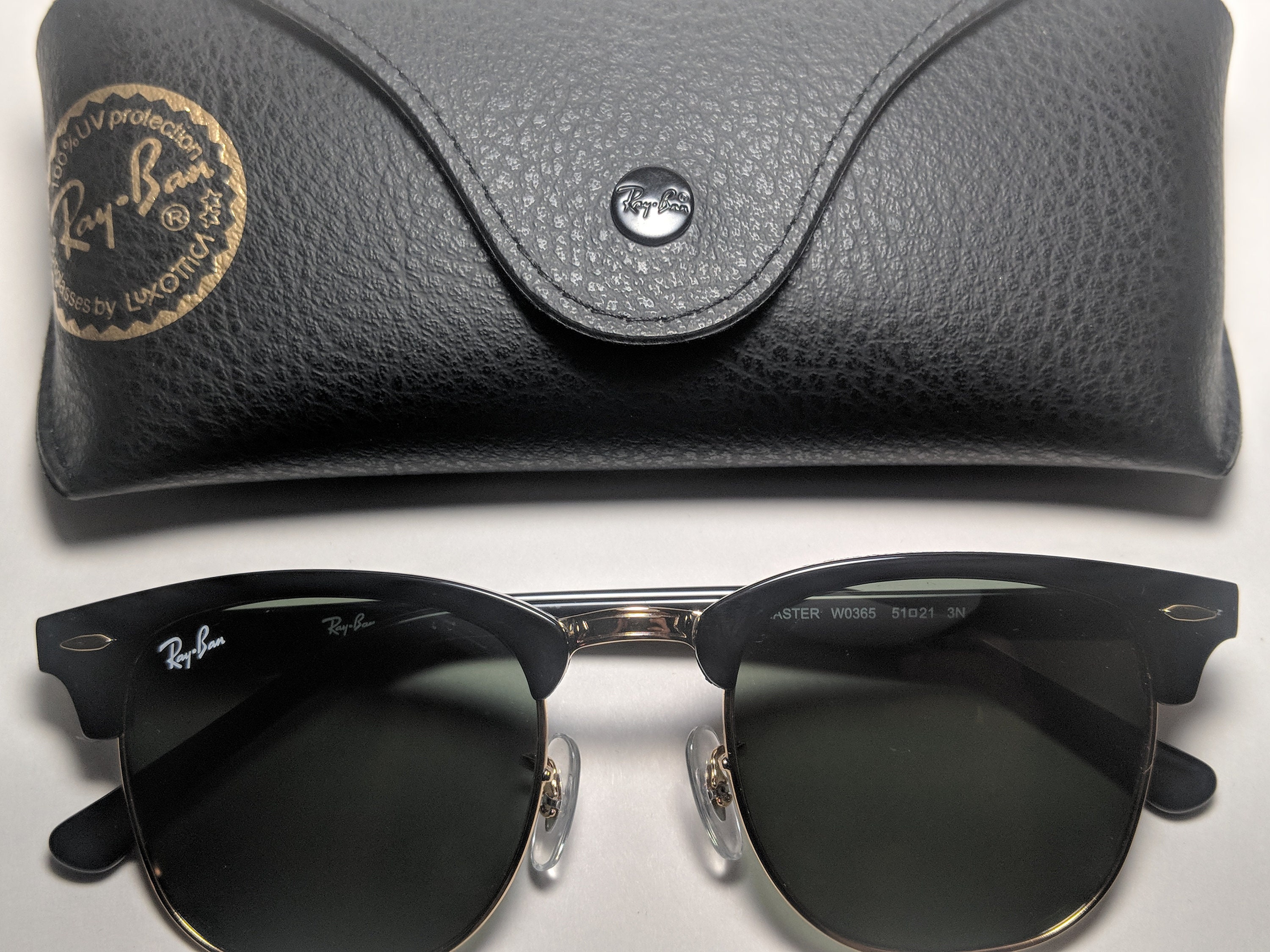 Vintage Ray-ban Clubmaster Sunglasses RB 3016 Black and Gold - Etsy