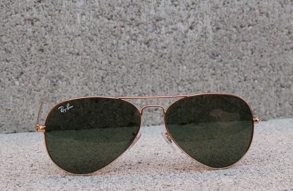 Gold Ray-ban Aviator Unisex Classic Rb 