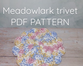 Meadowlark trivet PDF PATTERN