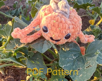 Paul the Pumpkin pattern, PDF download crochet pattern pumpkin buddy pattern