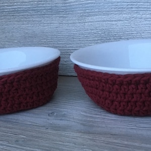 Bowl cozy, reusable bowl holder, set of 2