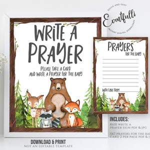 Woodland Baby Shower Game Prayers For Baby Woodland Animals Wishes For Baby Woodland Creatures Baby Wishes Woodland Animal Baby Shower Game