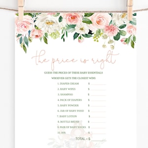 EDITABLE Woodland Floral The Price Is Right Instant Download Editable Personalize  8 x 10 inch PDF JPG WLF1