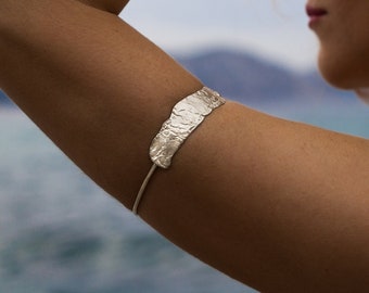 Sommer Silber Armlet, Silber Armarmband, Sterling Silber Armlet, Körperschmuck, der Hexer, Fernweh Schmuck, antike griechische Schmuck