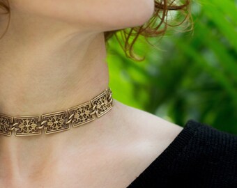 Vintage Choker Necklace Mycenaean Ancient Greek Necklace the