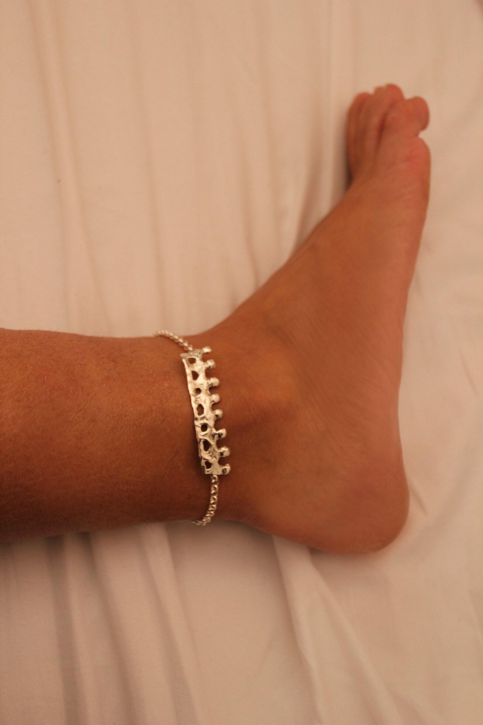 Silver Egyptian Ankle Bracelet Sterling Silver Gypsy Anklet Etsy Canada