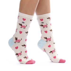 Dog Design Socks - Women Socks-Dog Lover Gift - Printed Socks - Hipster Socks - Stocking Stuffer - Dog Mom Gift - Pet Socks - Cute Dog Socks