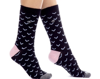 Cotton Pattern Socks, Inverse Triangle Design