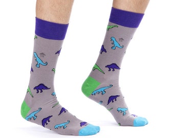 Dinosaur Design Socks, Dinosaur Socks, Animal Socks, Dino Socks, Novelty Socks, Crazy Socks, Comfortable Socks, Cool Socks, Long Socks