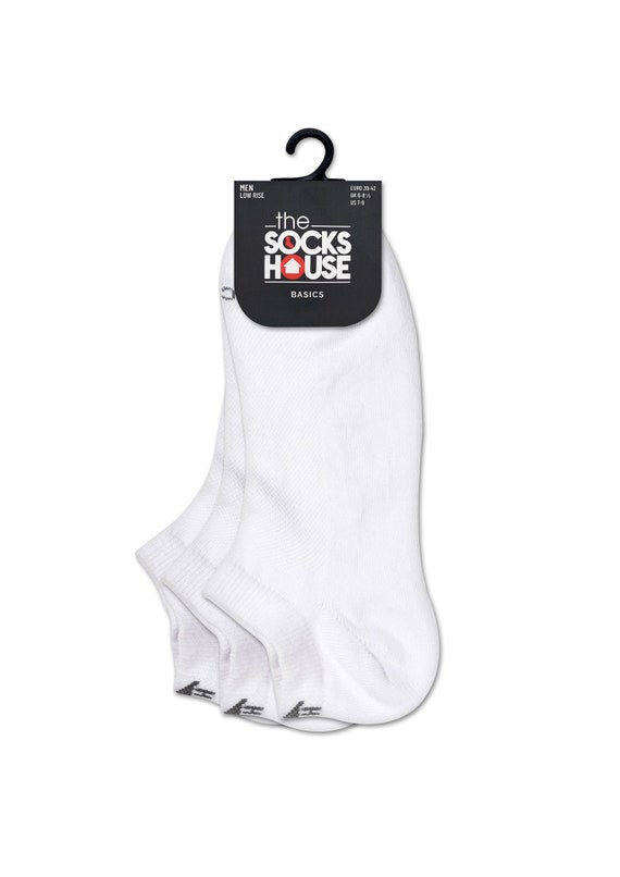 Mens Asylum White Trainer Sock 3 Pack SAC31 RRP £4.99 