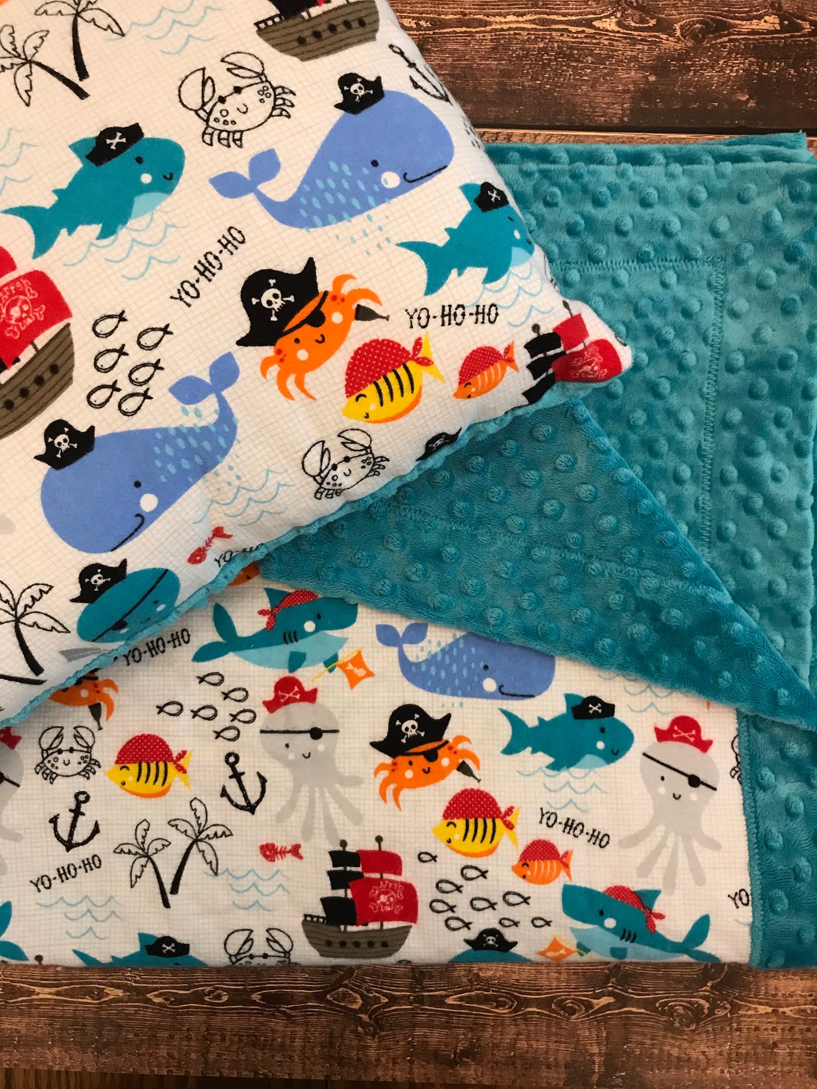 Pirate Baby Blanket Blanket and Pillow Gift Set Gender Etsy
