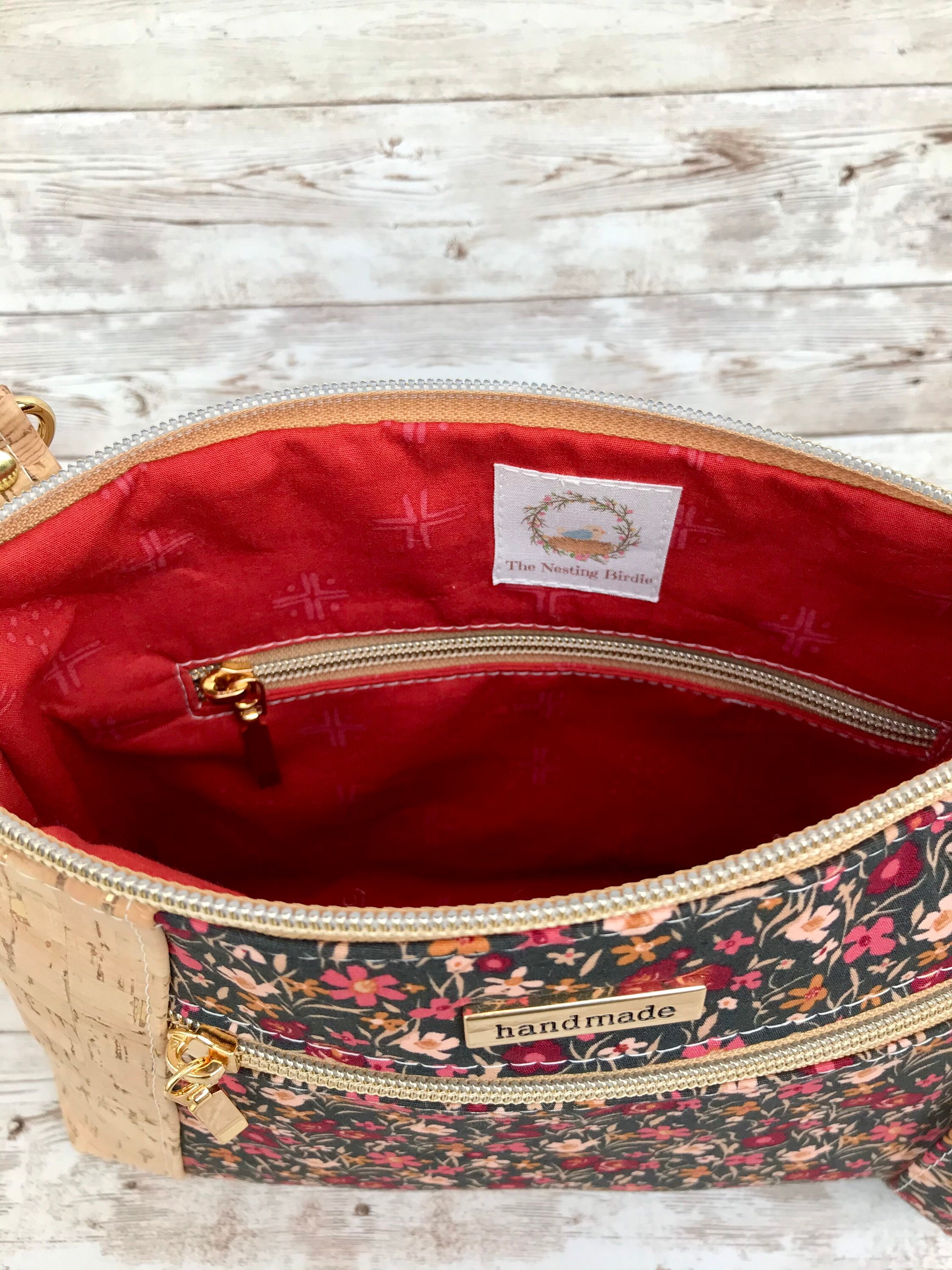 Cork Crossbody Bag Floral Crossbody Bag Small Crossbody Bag Etsy