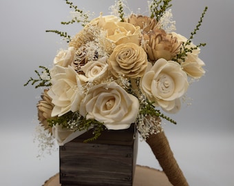 Sola Wood Flower Bouquet, Wedding Bouquet, Wood Flowers, Bridal Bouquet,  Sola Bouquet, Wedding Flower, Wood Bridal Bouquet, Forever Flowers