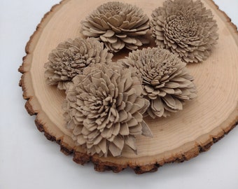 Taupe Wood Flowers, Wooden Flowers, Bulk Sola Wood Flowers, Taupe Sola Flowers, Wooden Flowers Bulk, Wood Zinnia Flowers, Wooden Flowers