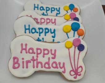 Birthday Dog Treat, Handmade Dog Treats, Birthday Cookie, Dog Birthday Treat, Decorated Birthday Cookie, Happy Birthday for dog