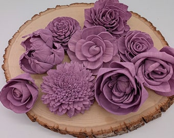Sola Wood Flowers, Purple Wooden Flowers, DIY Crafts, Home Decor, Wooden Flowes, Craft Supplies, Purple Wooden Flowers, Purple Flowers