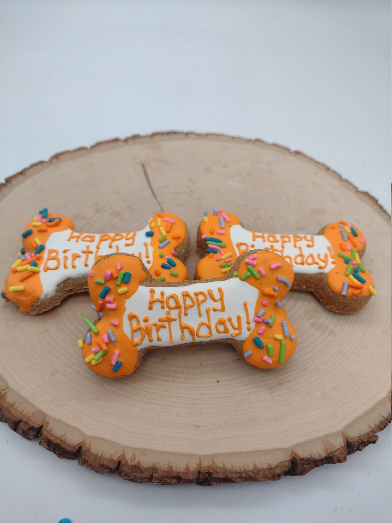 Dog Birthday Bone Birthday Treat Dog Birthday Treat Etsy