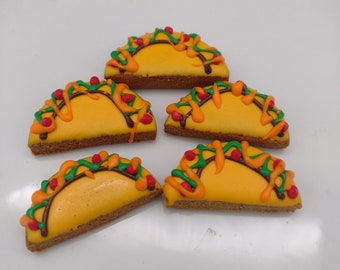 Mini Doggie Tacos 6pk, Gourmet Pet Treat, Dog Taco Treats, Dog Cookies, Dog Bakery, Pet Treats, Cookies, Taco Gift Pack, Homemade Dog Treats