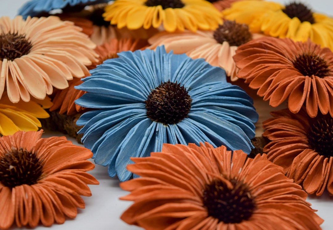 Sunflower Sola Wood Flowers, Wood Flowers, 10 Sunflowers, DIY Crafts