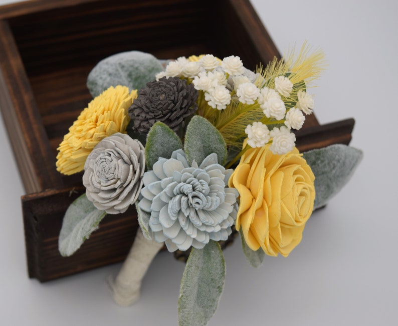 Sola Wood Flower Bouquet Wood Wedding Flowers Sola Bouquet Yellowbluegray Wedding Bouquet Wood Bridal Bouquet Wood Flower Bouquet Accessories Weddings Valresa Com