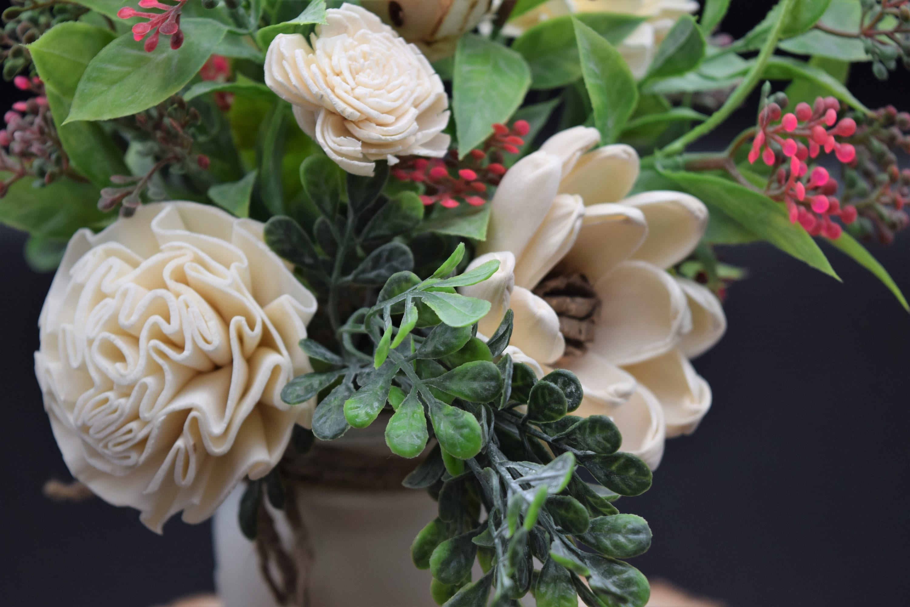 Sola Wood Flower Arrangement Wooden Flowers Wood Bouquet Etsy