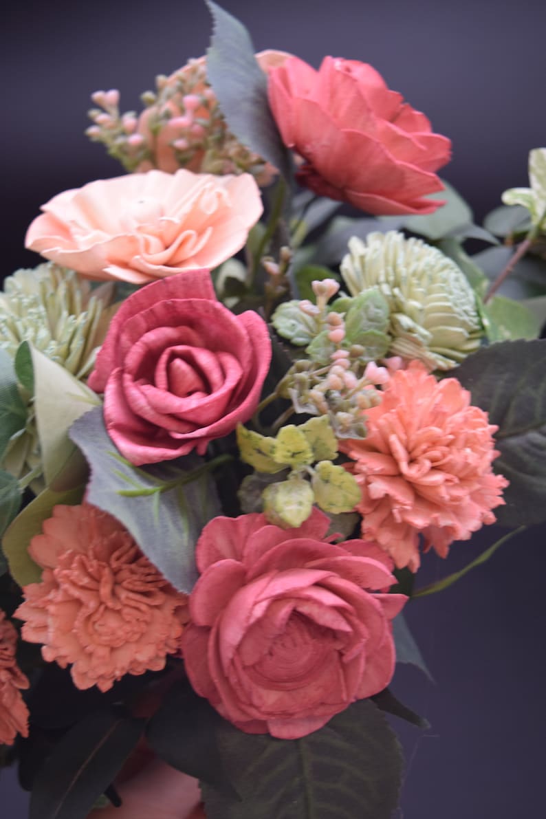 Cascading Bridal Bouquet Sola Flower Bouquet Pink Wedding Etsy