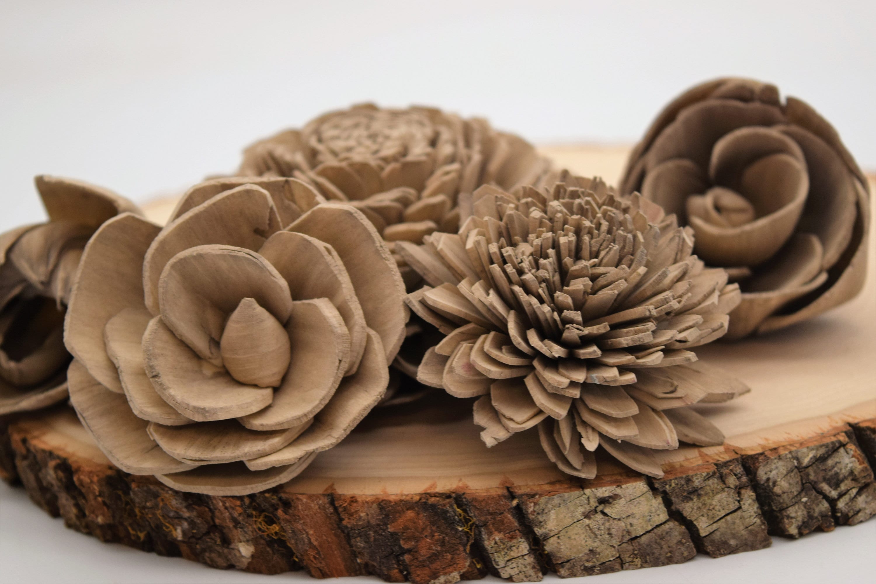 Sola Wood Flowers, Taupe Sola Flowers, Wooden Flowers Bulk, Wooden