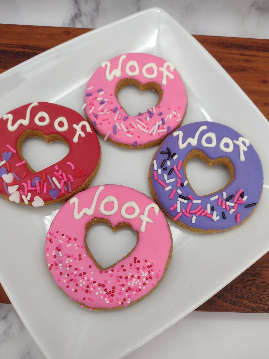 Dog Valentine, Valentine Dog Donuts, Dog Cookies, Dog Bakery, Pet