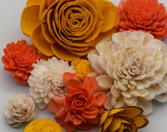 Sola Wood Flowers, Wood Flowers, Gold/Coral/Raw Sola Flowers, DIY Crafts, Sola Wood Flowers, Bulk Sola Flowers, Wood Flowers, Table Decor