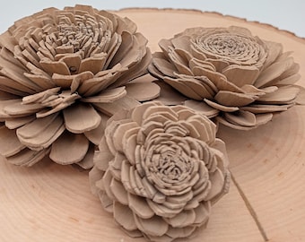 Bulk Wooden Flowers, Taupe Wooden Flowers, Rustic wood flowers, Sola Wood Flower Decor, Wooden Flowers, Wood Flowers, Taupe Flower Decor