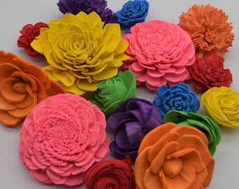 Rainbow Sola wood flowers, Bulk Sola Wood Flowers, Rainbow Flowers, Bright Rainbow Wood Flowers, Forever Sola Flowers, Colorful Wood Flowers