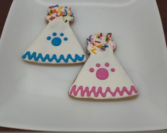 Dog Party Hats, Dog Cookies, Small Batch Dog Treat, Birthday Treats, Dog Bakery, Birthday Favors, artisan dog treats, Gourmet Dog Biscuits