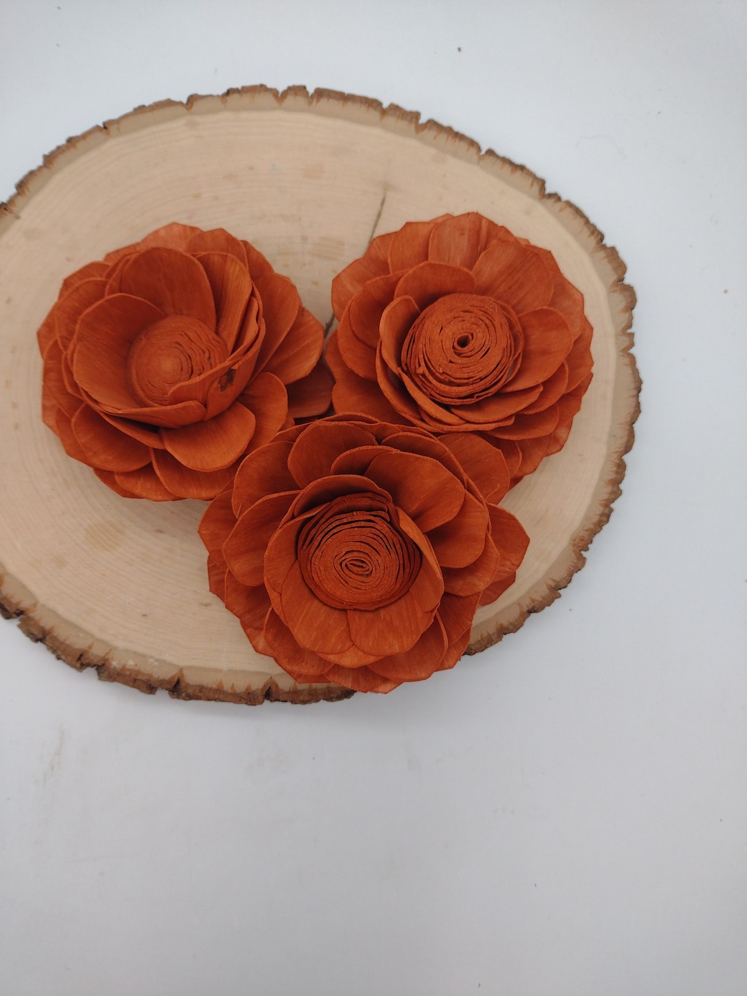Large Sola Wood Flowers, Burnt Orange Flowers, Wood Flowers, Wood