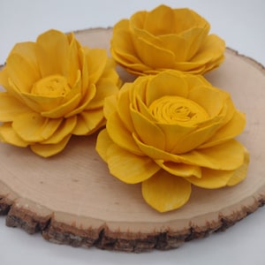 Gold Sola Wood Flowers, Gold Flowers, Wood Flowers, Golden Wood Flowers, Bulk Wooden Flowers, Wedding Flowers, Cake Topper Flowers, Solas