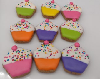 Mini Doggie Cupcakes 6pk, Small Dog Cookie, Small batch Dog Treats, Birthday Dog Treat, Pet Treats, Dog Party Favors, bulk Dog Bakery Cookie