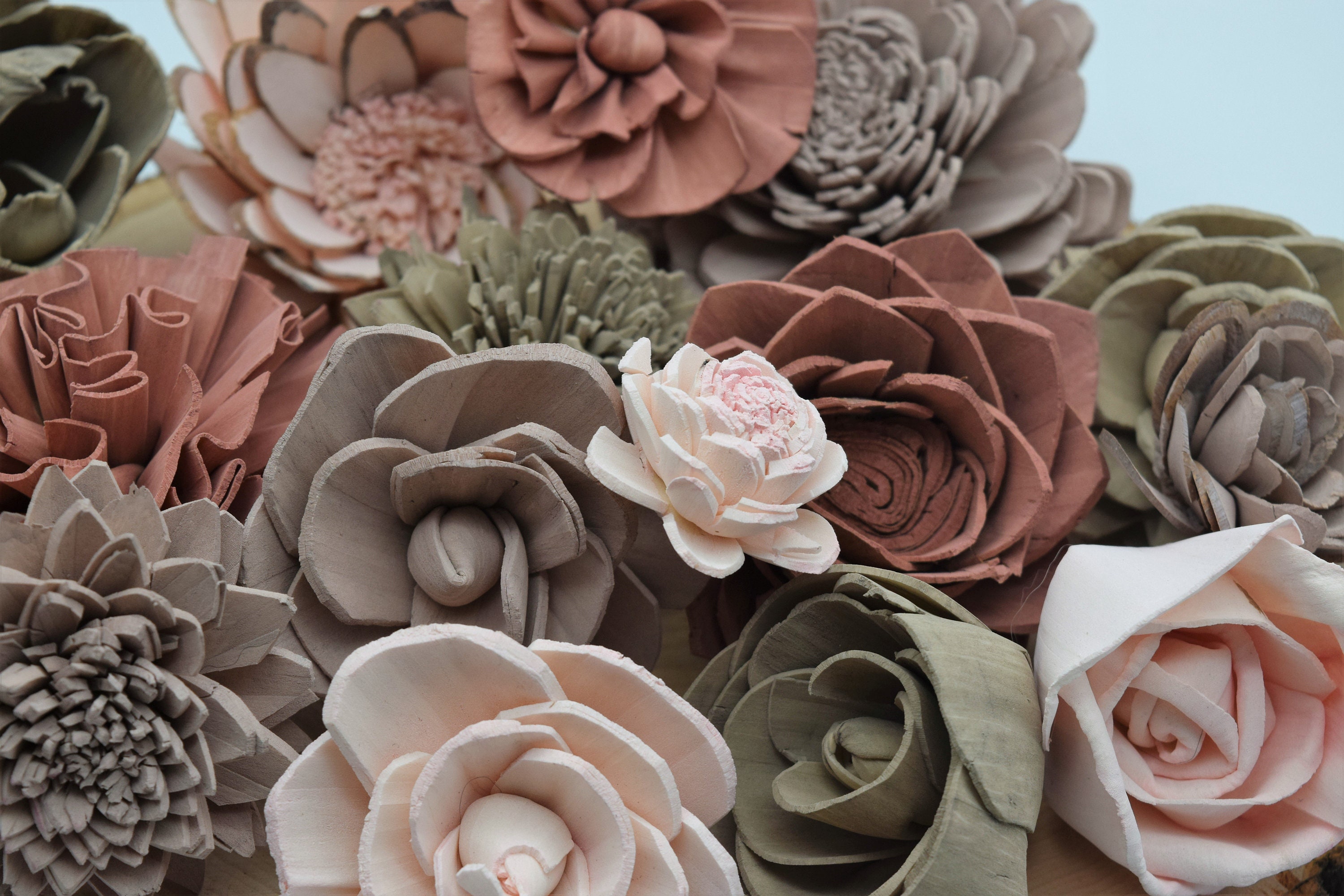w.o.d.　F.L.O.W.E.R.S. Sola Wood Flowers, Romantic Mix Sola Flowers, Wooden Flowers Bulk