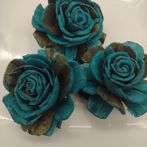 Sola Wood Roses, Blue Green Flowers, Rose Wood Flowers, Wood Rose Flower, Bulk Wooden Flower, Wedding Flowers, Cake Topper Flowers, Sola