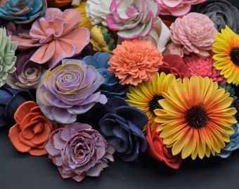 Craft Sola Wood Flower Seconds , Assorted Sola Flowers, DIY Crafts, Flowers for Crafts, Imperfect Wood Flowers, Sola Flower Seconds, Crafts