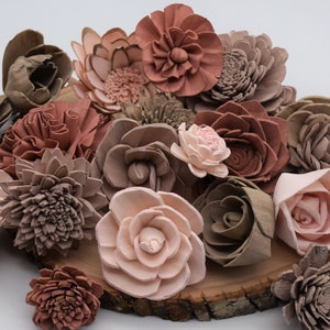 Sola Wood Flowers, Romantic Mix Sola Flowers, Wooden Flowers Bulk, Wooden Flowers, DIY Sola Decor, Bulk Sola Flowers, Blush Wedding Flowers, image 4